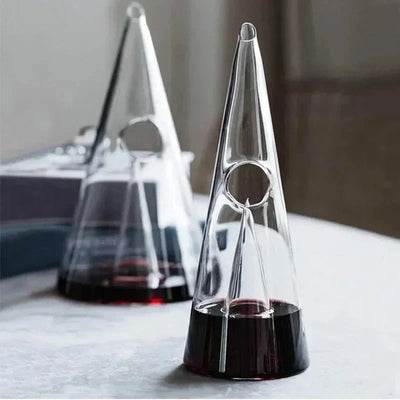 Wine Decanter Pyramid Shape Drip-Free Waterfall Spout