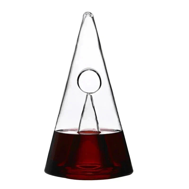 Wine Decanter Pyramid Shape Drip-Free Waterfall Spout