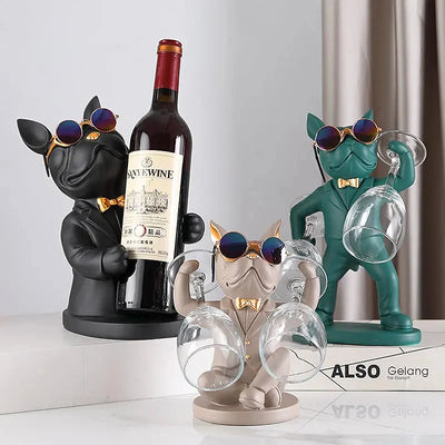 Wine Glass Holder Handcrafted Dog-Shaped Secure Hold