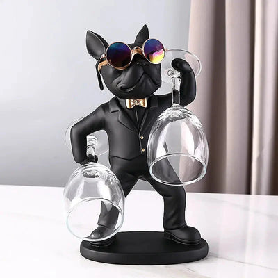 Wine Glass Holder Handcrafted Dog-Shaped Secure Hold