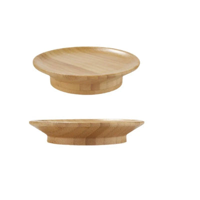 Wine Glass Lid & Coaster Bamboo Stackable Set of 4