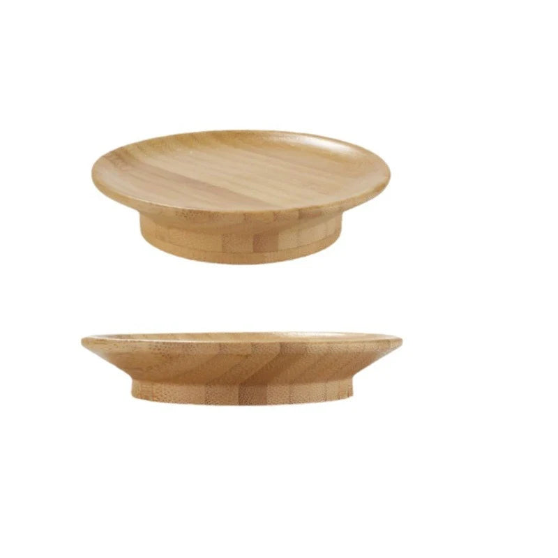Wine Glass Lid & Coaster Bamboo Stackable Set of 4
