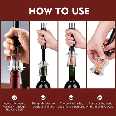 Wine Opener Set Air Pressure Cork Remover & Accessories