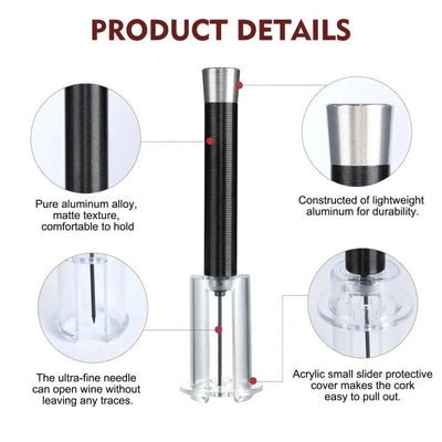Wine Opener Set Air Pressure Cork Remover & Accessories
