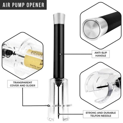 Wine Opener Set Air Pressure Cork Remover & Accessories