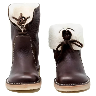Winter Boots Weather-Resistant Cushioned Sole Adjustable Collar