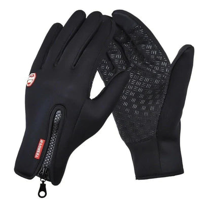 Winter Gloves Touchscreen Fleece-Lined Zippered Wrist