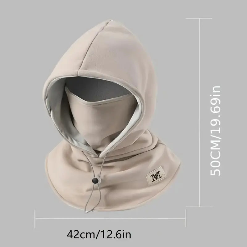 Winter Hat With Neck Mask One-Piece Windproof Flannel