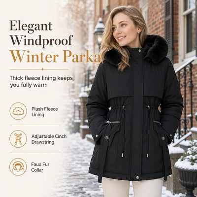 Winter Parka Windproof Dual-Layer Insulation Mid-Length Coverage