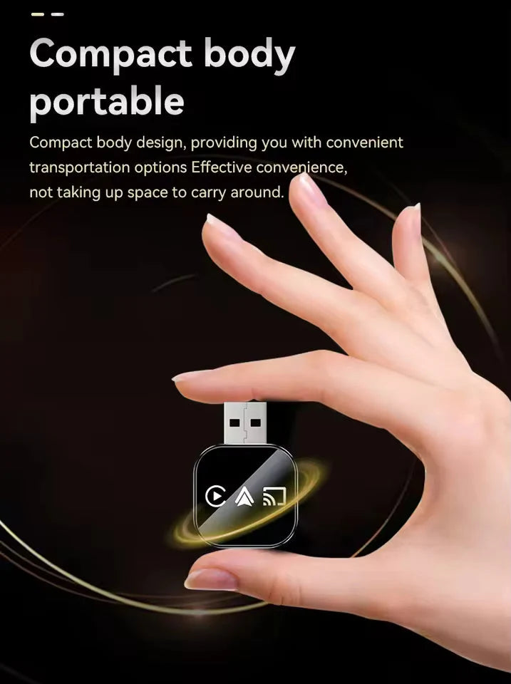 Wireless Car Adapter Screen Mirroring & Auto Reconnect