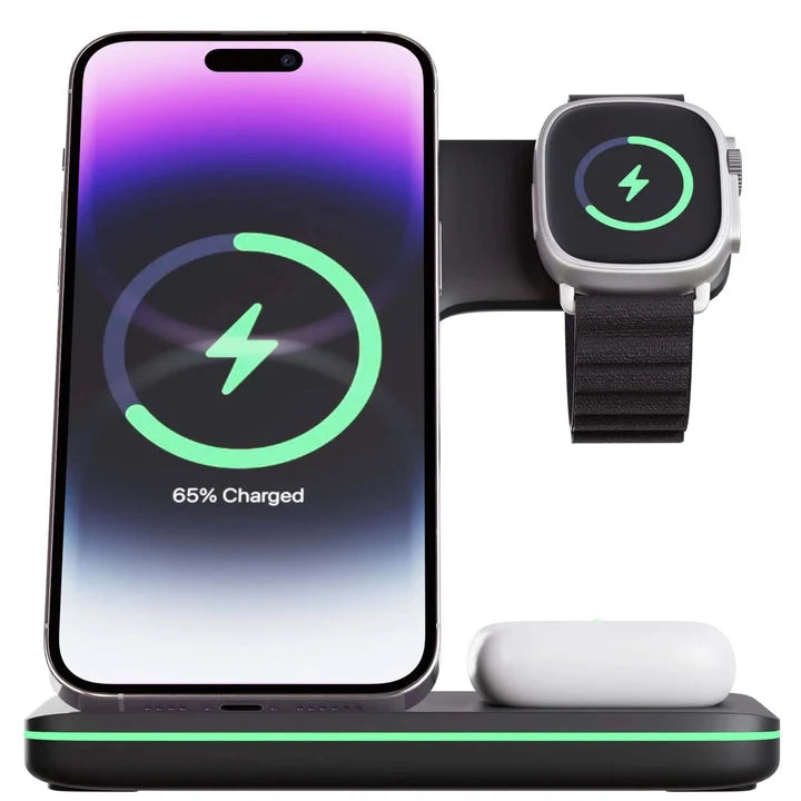 Wireless Charging Dock 3-in-1 Magnetic Fast Charging