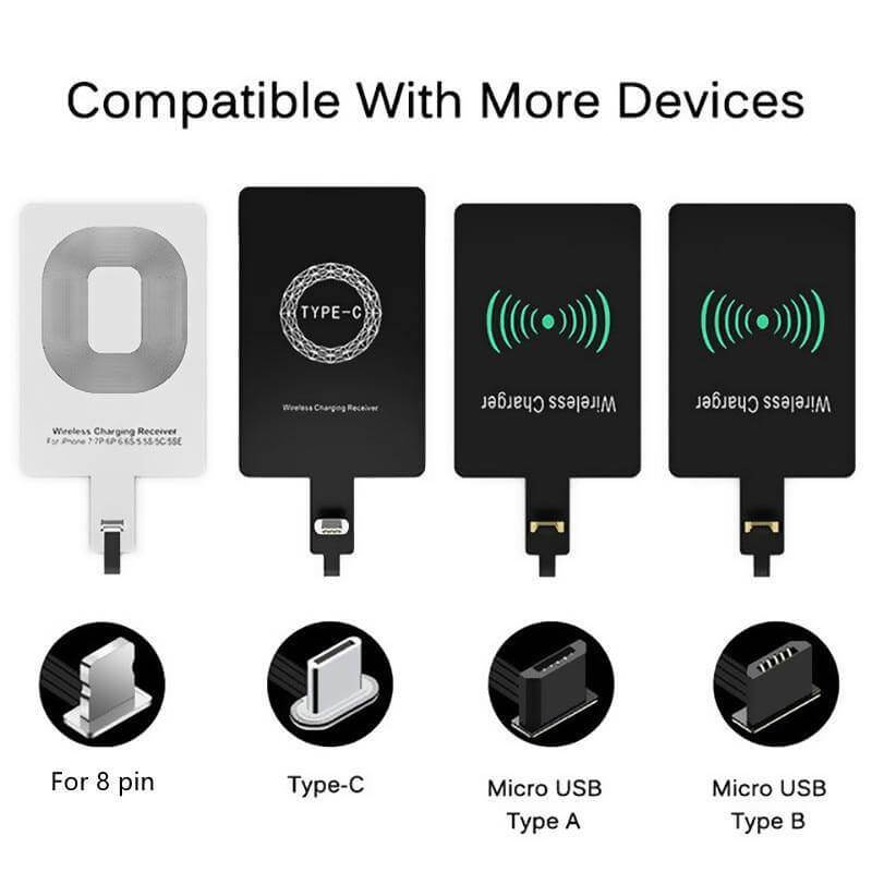 Wireless Charging Receiver Qi-Compatible Slim Design