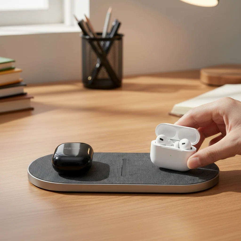 Wireless Charging Station Dual Device Qi-Compatible 40W