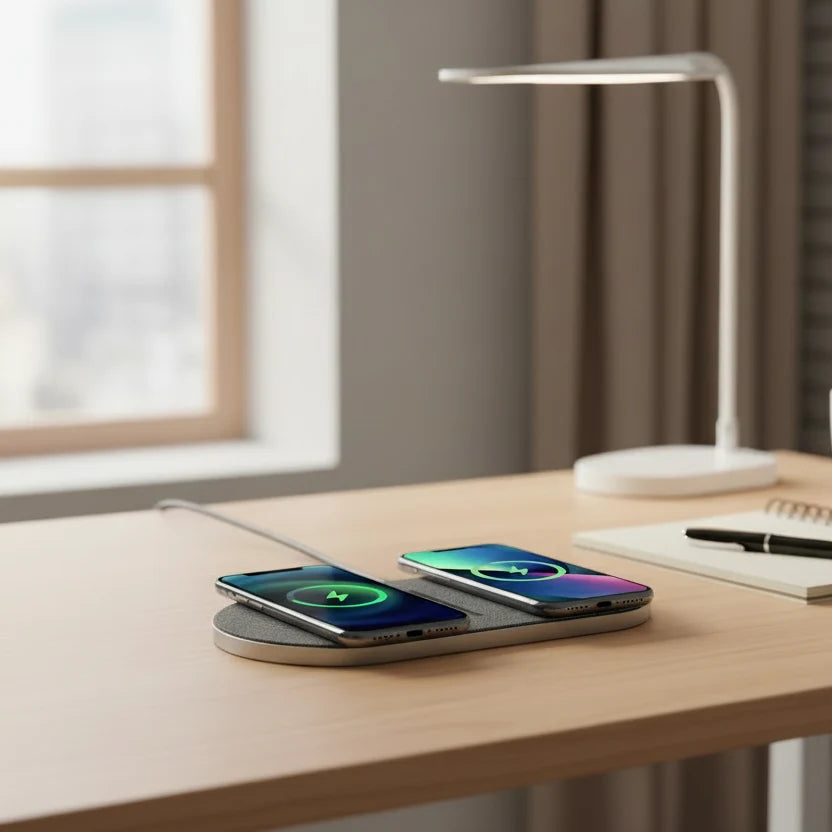 Wireless Charging Station Dual Device Qi-Compatible 40W