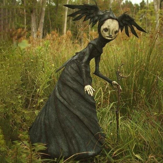 Witch Figurine Lightweight Halloween Tabletop Decor