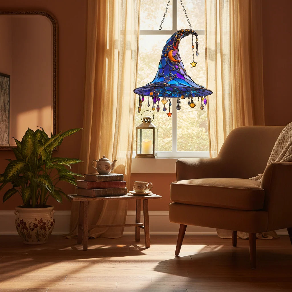 Witch Hat Decor Detailed Accent & Stable Flat Base