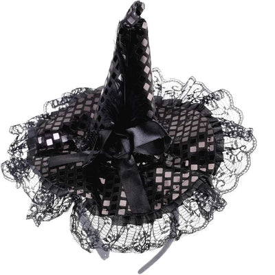Witch Hat Feathers & Lace Trim Lightweight & Shape-Stable