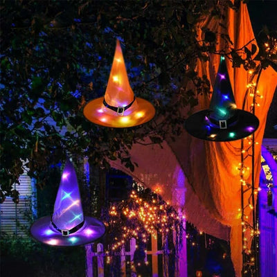 Witch Hat LED-Lit Hanging Eyelet & Stable Brim