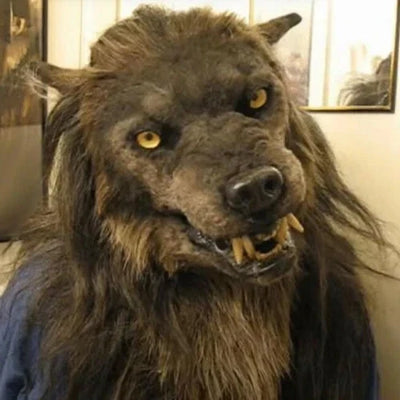 Wolf Mask Silicone Breathable Fit Synthetic Hair