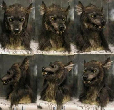 Wolf Mask Silicone Breathable Fit Synthetic Hair