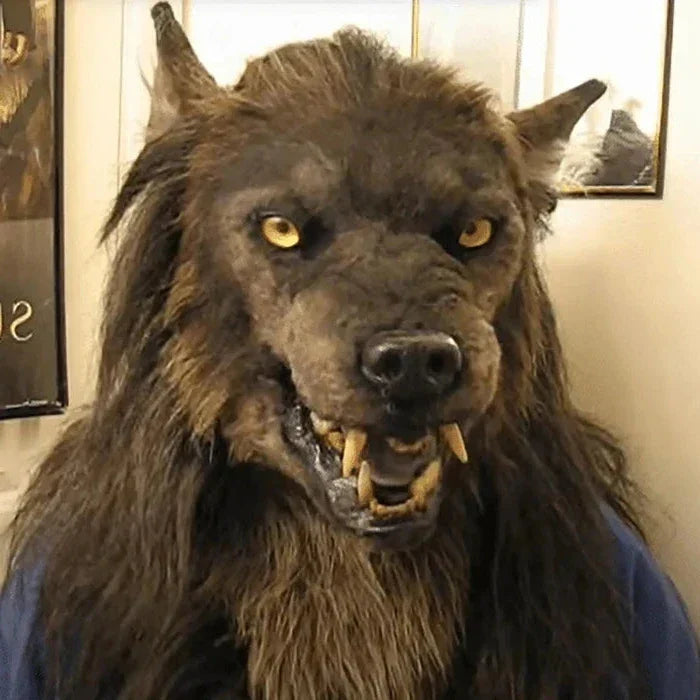 Wolf Mask Silicone Breathable Fit Synthetic Hair
