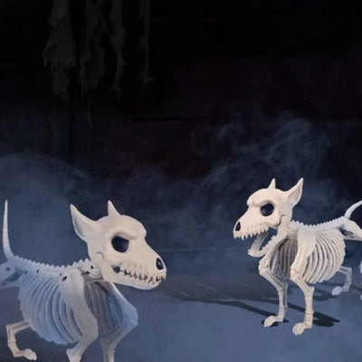 Wolf Skeleton Decoration Matte Bone Finish Weatherproof