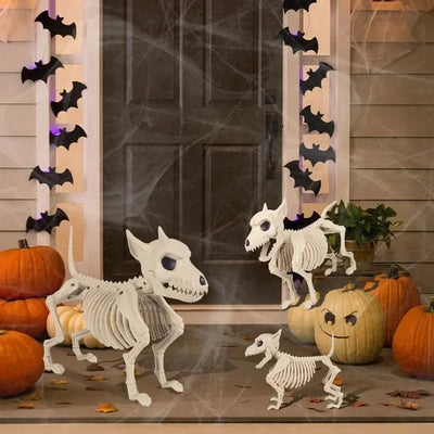 Wolf Skeleton Decoration Matte Bone Finish Weatherproof
