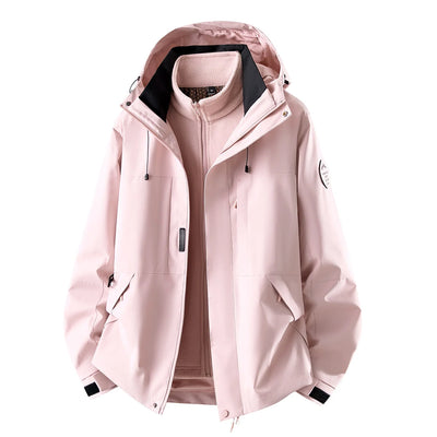 Women's 3-In-1 Jacket Waterproof Detachable Fleece Liner Windproof