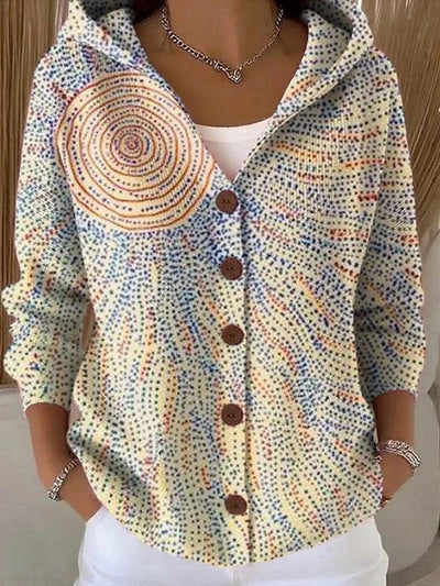 Women's Cardigan Floral Print Button Front Relaxed Fit