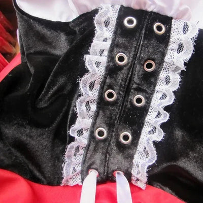 Women's Costume Dress Hooded Cape & Integrated Skirt
