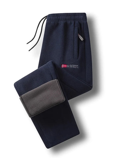 Women's Fleece Pants Warm Lining Zip Pockets