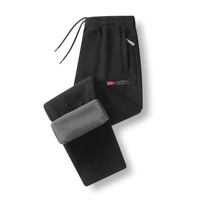 Women's Fleece Pants Warm Lining Zip Pockets