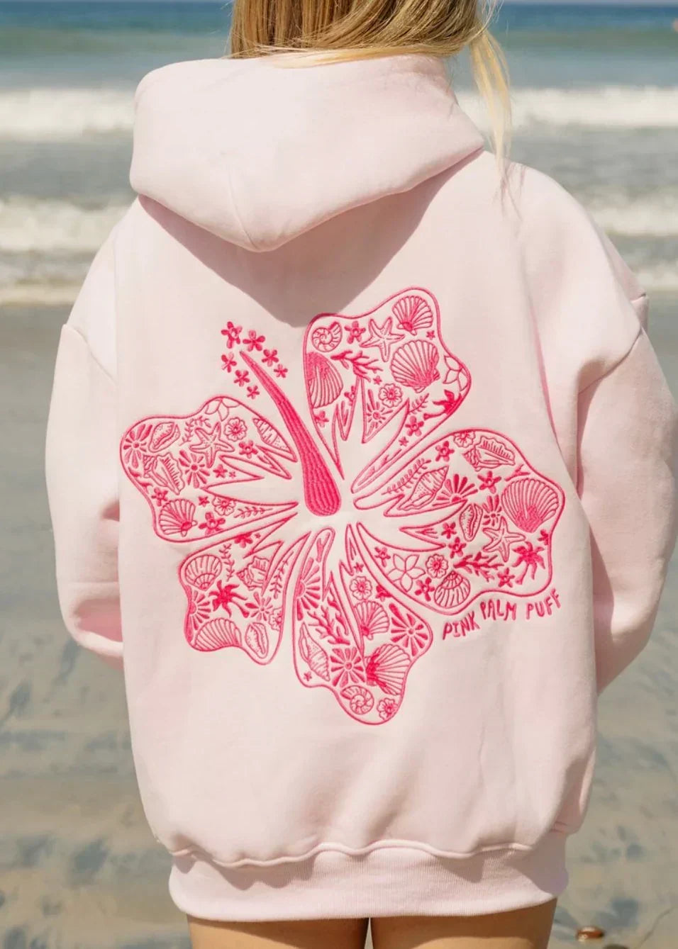 Women's Hoodie Oversized Fit Tropical Print Comfort for Cool Weather