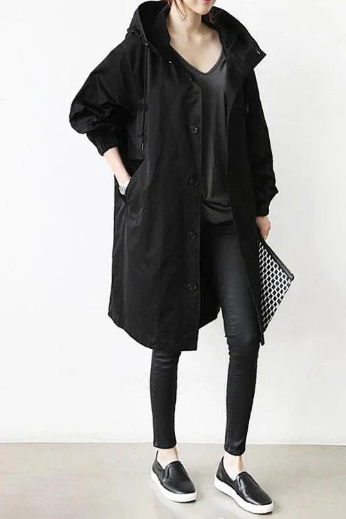 Women's Knit Coat Stretch Fit Waist-Shaping Machine Washable