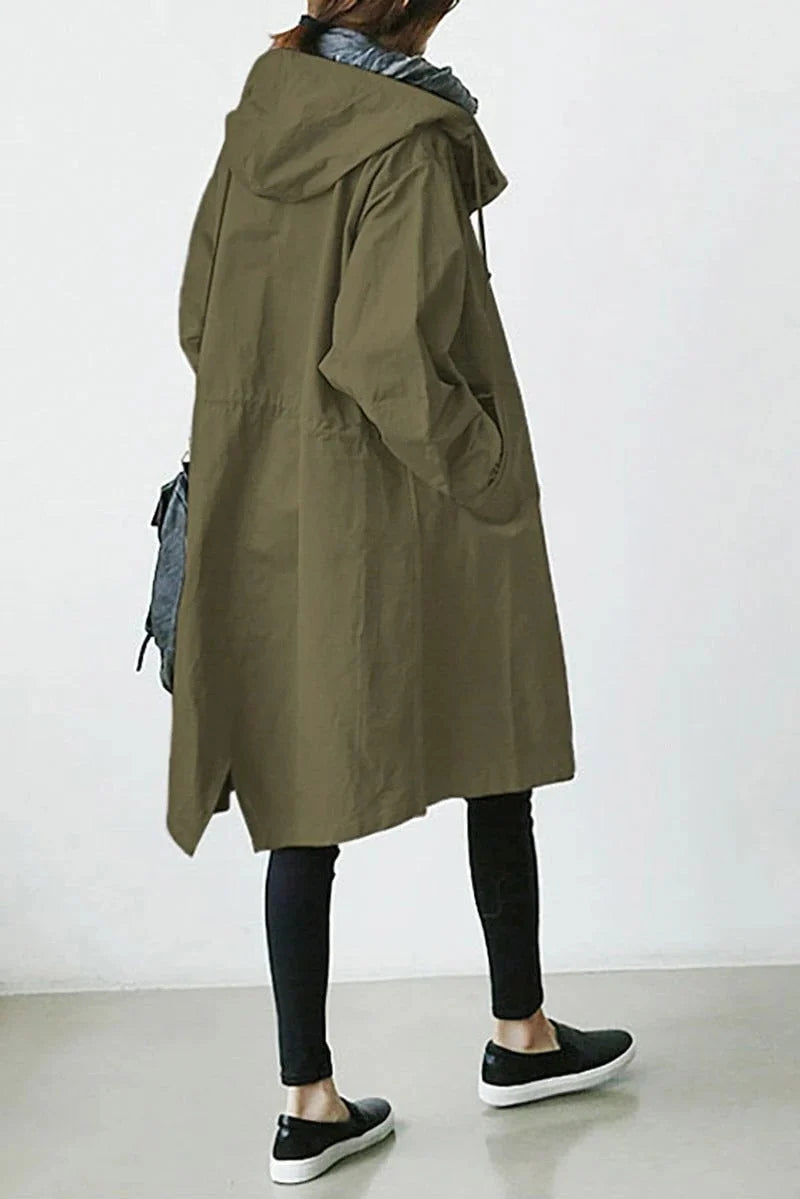 Women's Knit Coat Stretch Fit Waist-Shaping Machine Washable