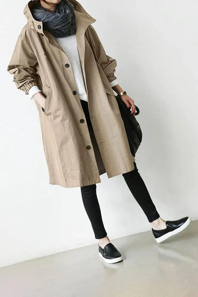Women's Knit Coat Stretch Fit Waist-Shaping Machine Washable