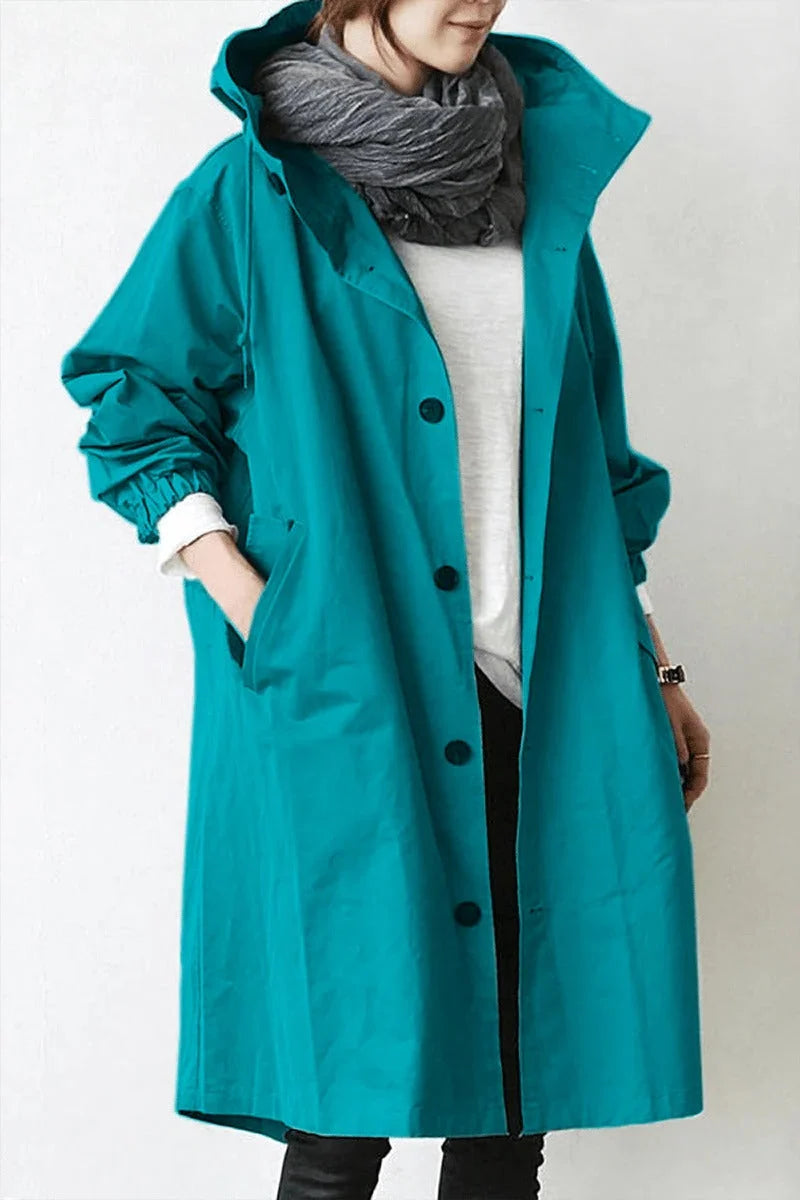Women's Knit Coat Stretch Fit Waist-Shaping Machine Washable