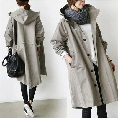 Women's Knit Coat Stretch Fit Waist-Shaping Machine Washable