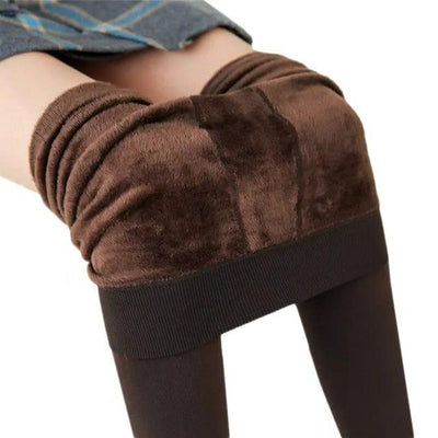 Women's Leggings Brushed Fleece Lined High-Rise Waist & Four-Way Stretch