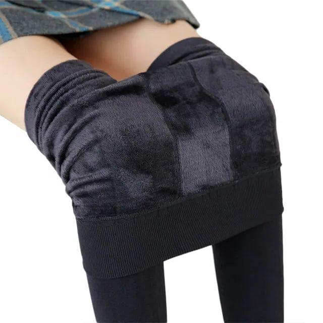 Women's Leggings Brushed Fleece Lined High-Rise Waist & Four-Way Stretch