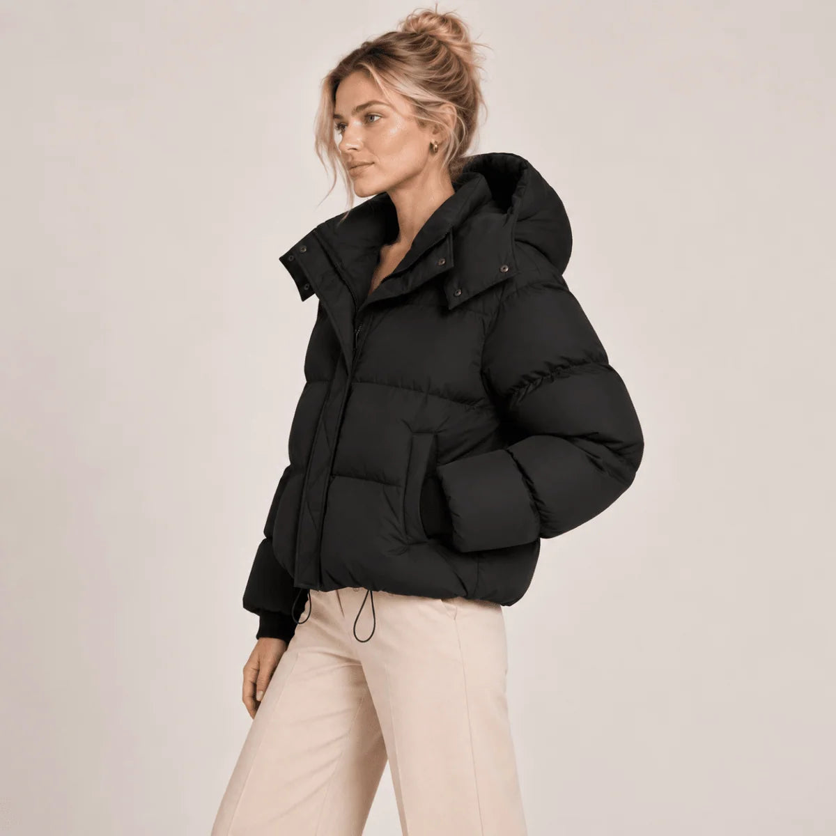 Women's Puffer Jacket Quilted Oversized Hooded