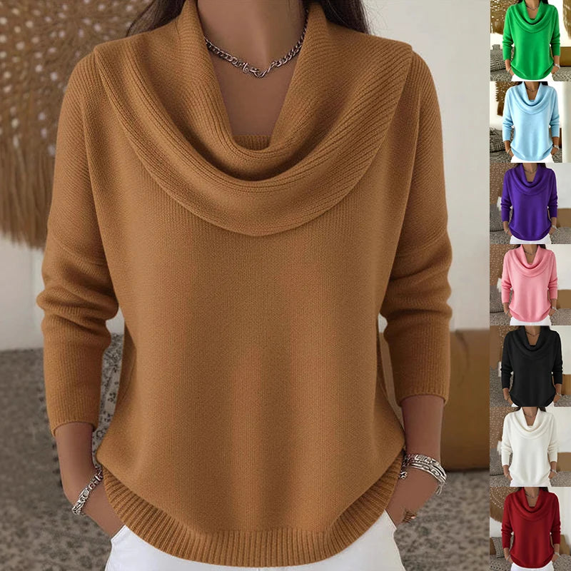 Women's Pullover Sweater Thick Warm Loose Fit