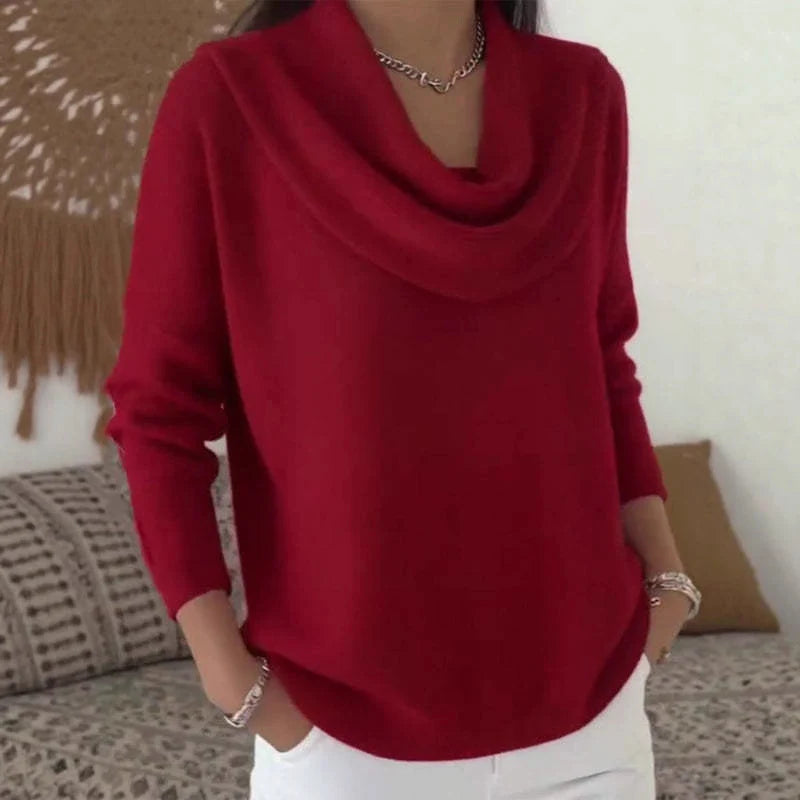 Women's Pullover Sweater Thick Warm Loose Fit