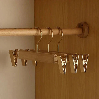 Wooden Clothes Hangers Wide Shape Set of 3