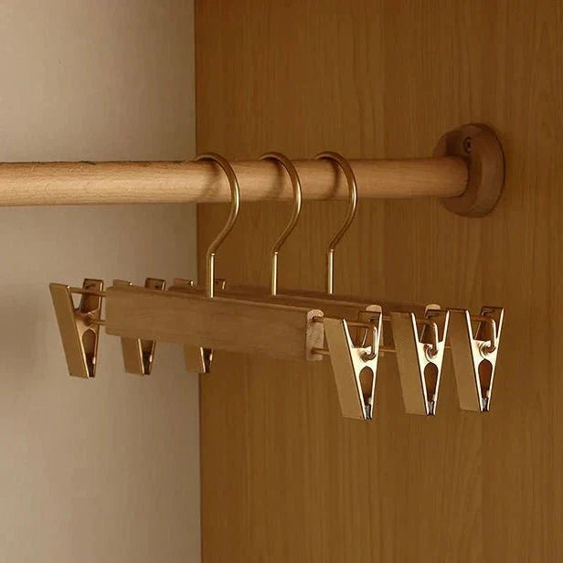 Wooden Clothes Hangers Wide Shape Set of 3