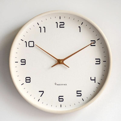 Wooden Wall Clock Silent Sweep Solid Wood Scandinavian Design
