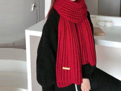Wool Scarf Handwoven Soft & Warm 69-Inch-Plus Length