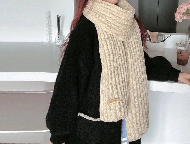 Wool Scarf Handwoven Soft & Warm 69-Inch-Plus Length