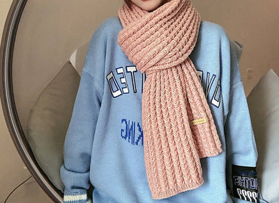 Wool Scarf Handwoven Soft & Warm 69-Inch-Plus Length