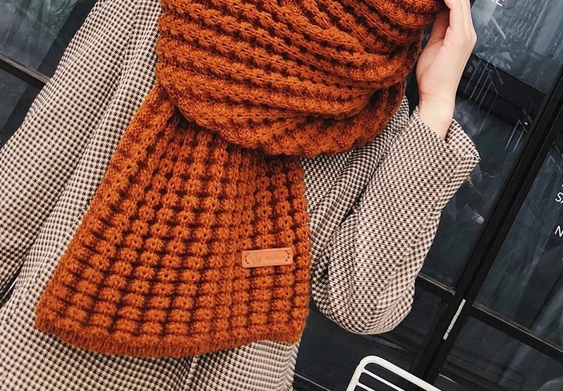 Wool Scarf Handwoven Soft & Warm 69-Inch-Plus Length